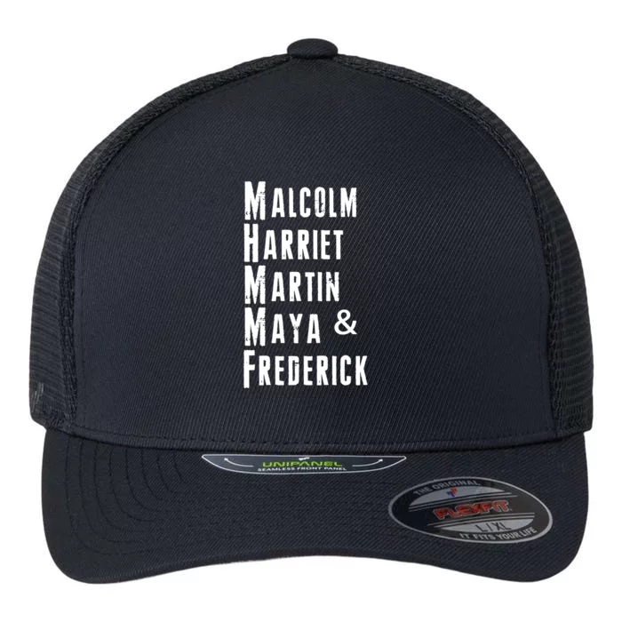 Black History Malcolm Harriet Martin Maya & Frederick Flexfit Unipanel Trucker Cap