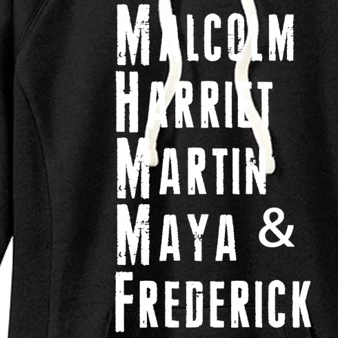 Black History Malcolm Harriet Martin Maya & Frederick Women's Fleece Hoodie