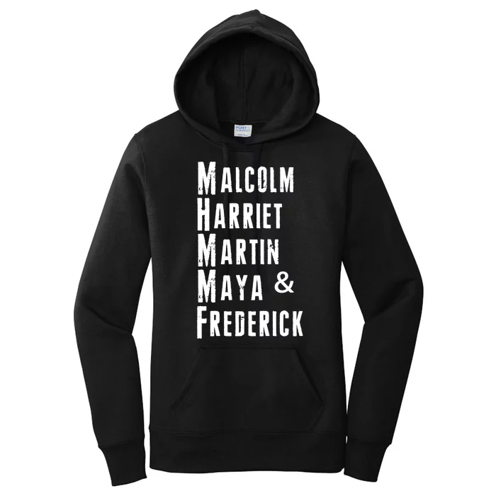 Black History Malcolm Harriet Martin Maya & Frederick Women's Pullover Hoodie