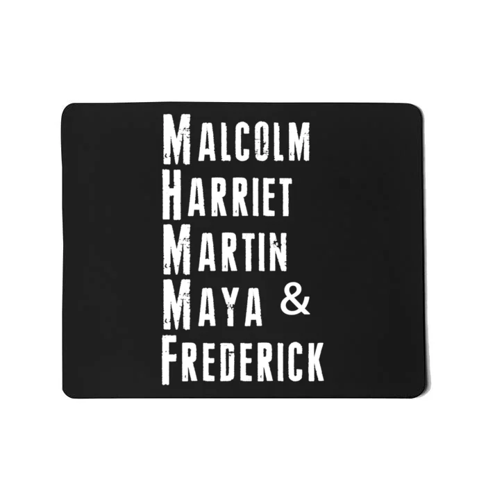 Black History Malcolm Harriet Martin Maya & Frederick Mousepad