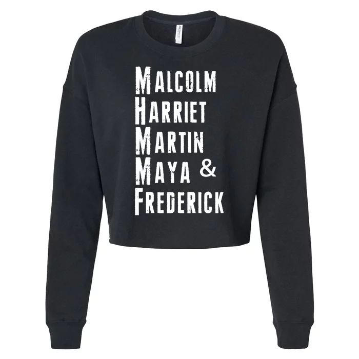 Black History Malcolm Harriet Martin Maya & Frederick Cropped Pullover Crew