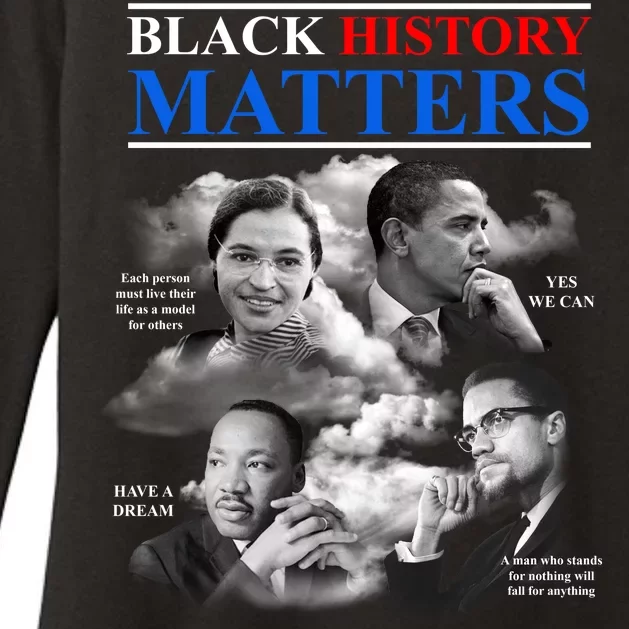 Black History Matters Womens CVC Long Sleeve Shirt