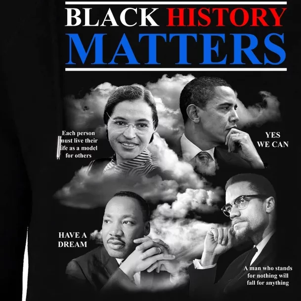 Black History Matters Womens Funnel Neck Pullover Hood