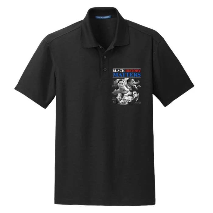 Black History Matters Dry Zone Grid Performance Polo