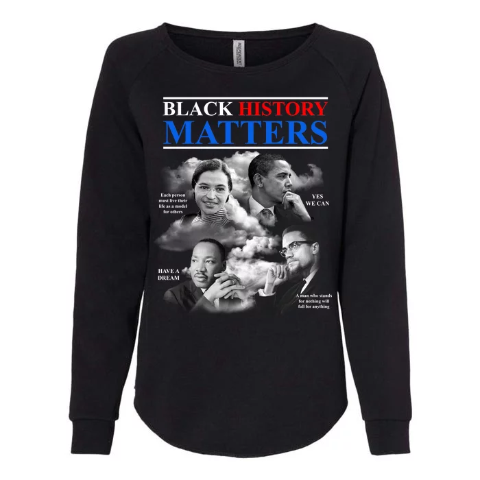 Black History Matters Womens California Wash Sweatshirt