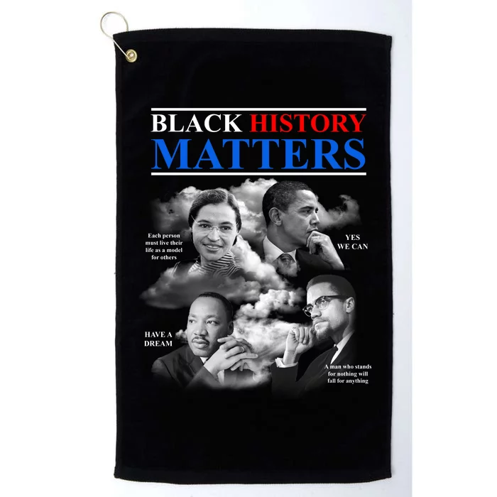 Black History Matters Platinum Collection Golf Towel