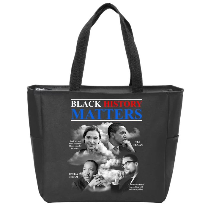 Black History Matters Zip Tote Bag