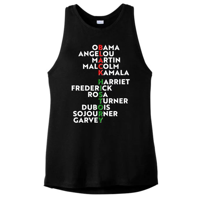 Black History Month 2021 Black History Makers Ladies Tri-Blend Wicking Tank