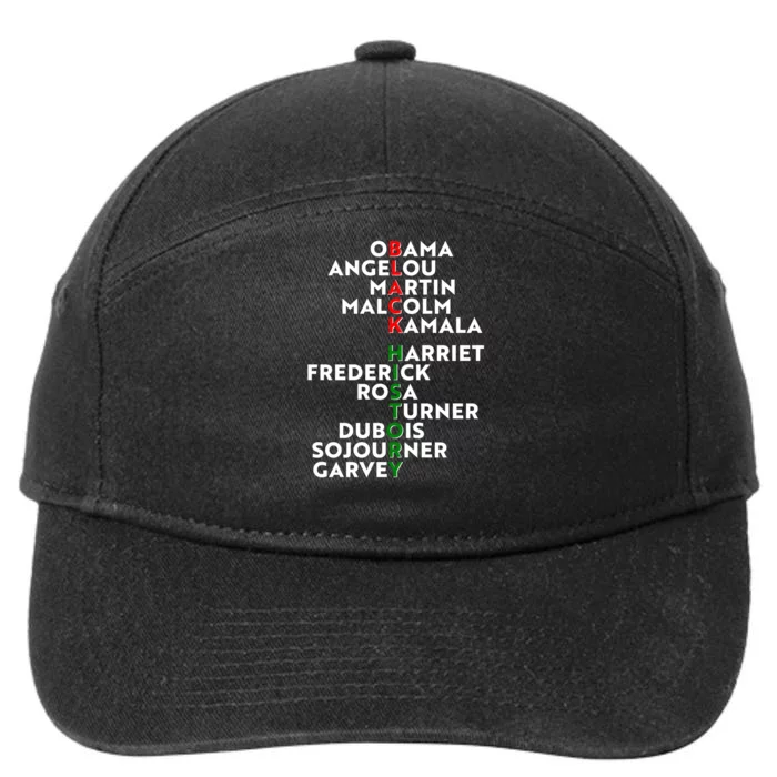 Black History Month 2021 Black History Makers 7-Panel Snapback Hat