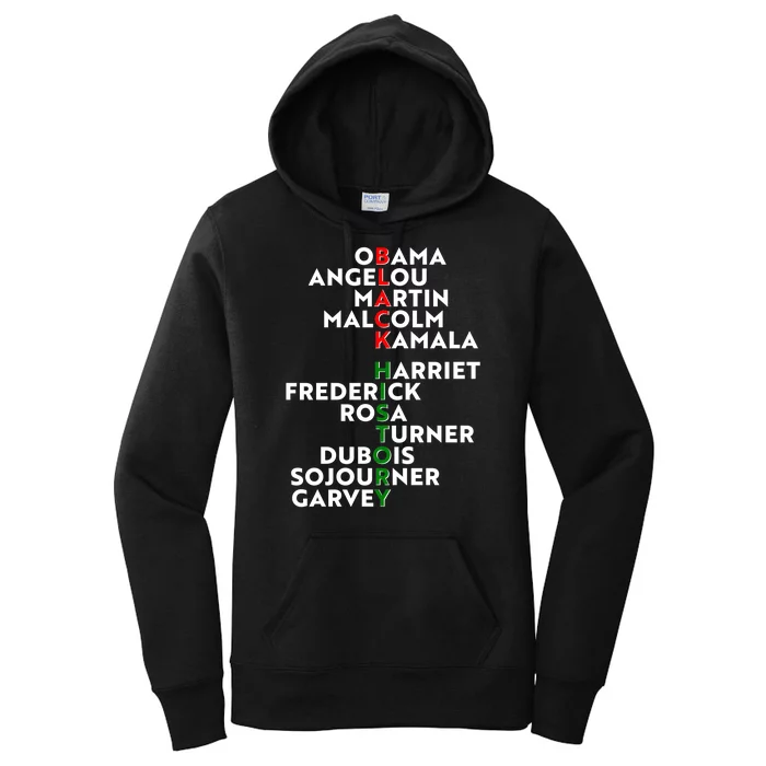 Black History Month 2021 Black History Makers Women's Pullover Hoodie