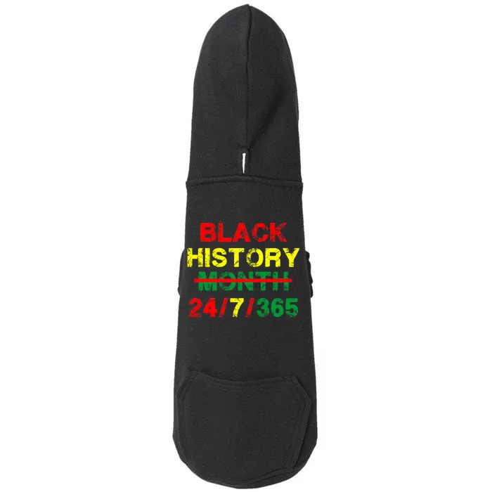 Black History Month 24/7/365 African Melanin Doggie 3-End Fleece Hoodie