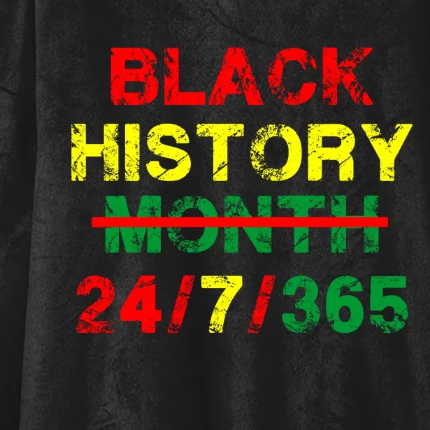 Black History Month 24/7/365 African Melanin Hooded Wearable Blanket