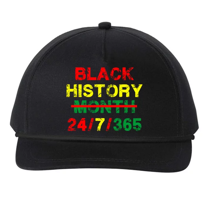 Black History Month 24/7/365 African Melanin Snapback Five-Panel Rope Hat