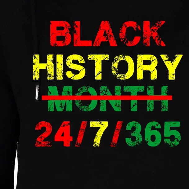 Black History Month 24/7/365 African Melanin Womens Funnel Neck Pullover Hood