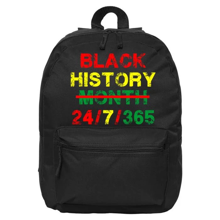 Black History Month 24/7/365 African Melanin 16 in Basic Backpack