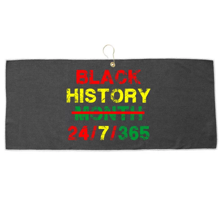 Black History Month 24/7/365 African Melanin Large Microfiber Waffle Golf Towel