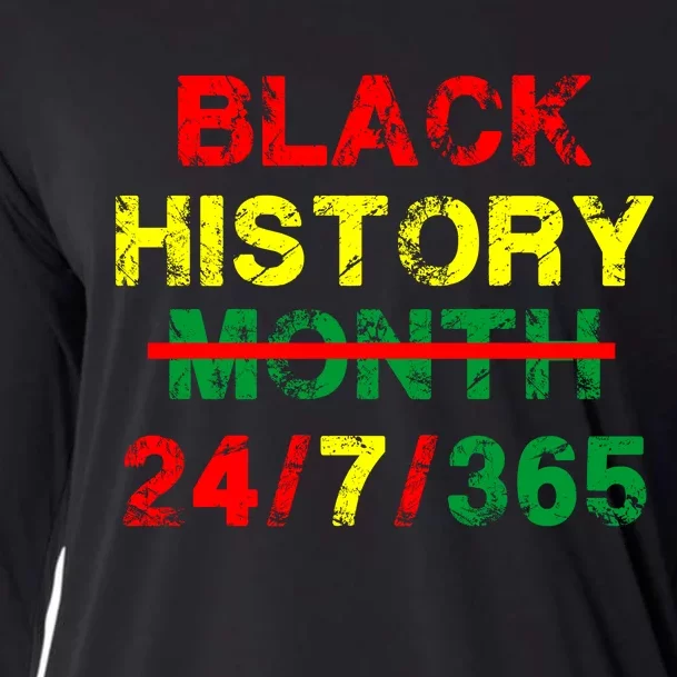 Black History Month 24/7/365 African Melanin Cooling Performance Long Sleeve Crew