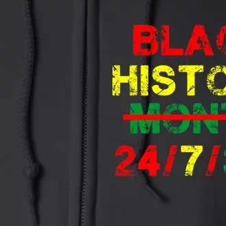 Black History Month 24/7/365 African Melanin Full Zip Hoodie