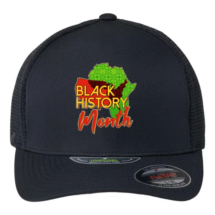 Black History Month Africa Flexfit Unipanel Trucker Cap