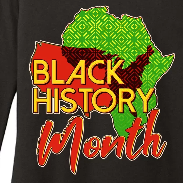 Black History Month Africa Womens CVC Long Sleeve Shirt