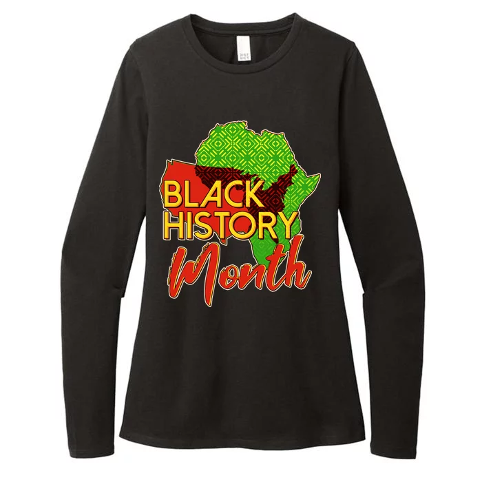 Black History Month Africa Womens CVC Long Sleeve Shirt