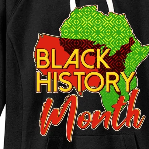 Black History Month Africa Women's Fleece Hoodie