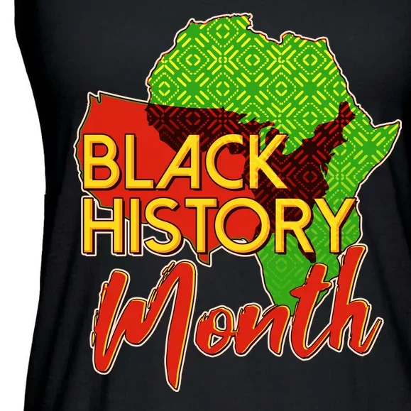 Black History Month Africa Ladies Essential Flowy Tank