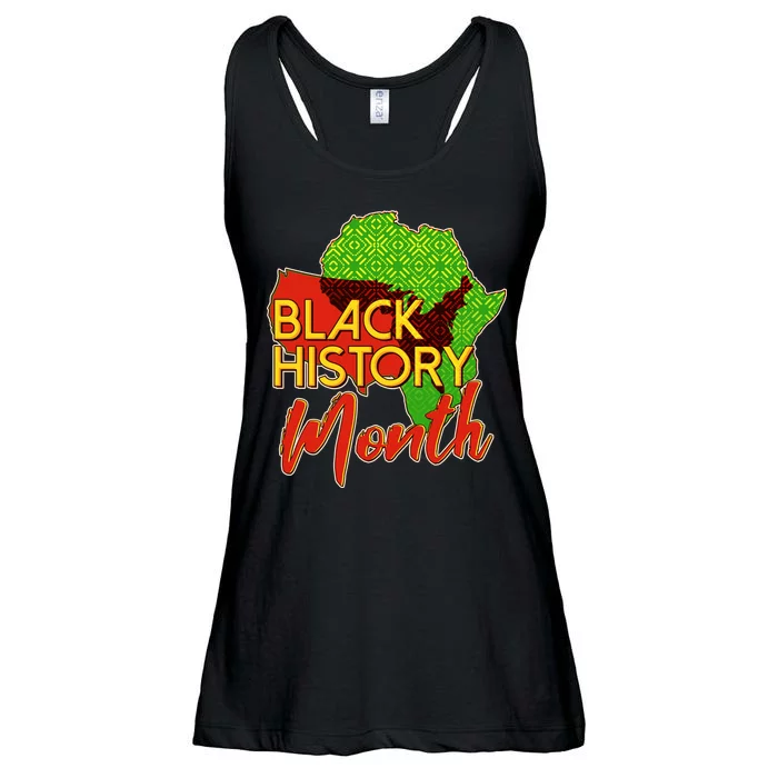 Black History Month Africa Ladies Essential Flowy Tank