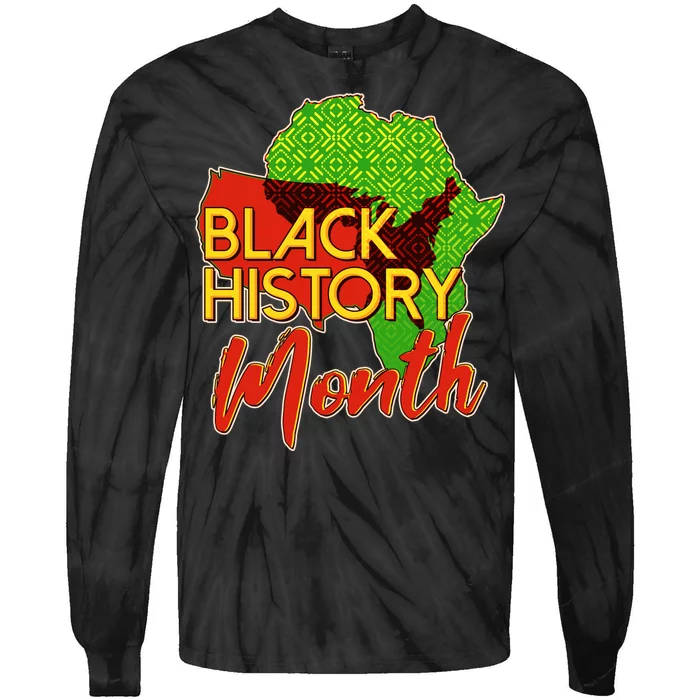 Black History Month Africa Tie-Dye Long Sleeve Shirt