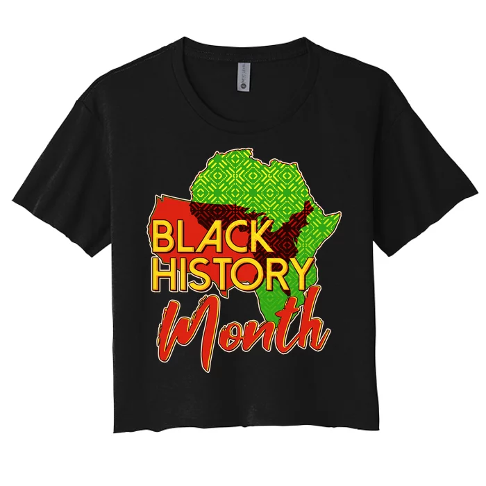 Black History Month Africa Women's Crop Top Tee