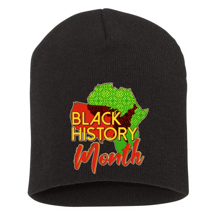 Black History Month Africa Short Acrylic Beanie