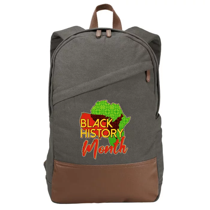 Black History Month Africa Cotton Canvas Backpack