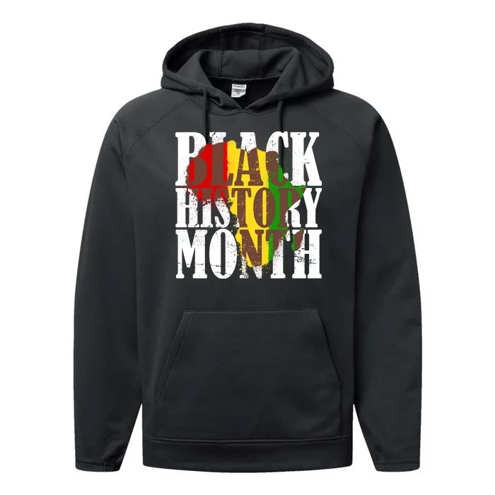 Black History Month Africa Paint Splat Performance Fleece Hoodie