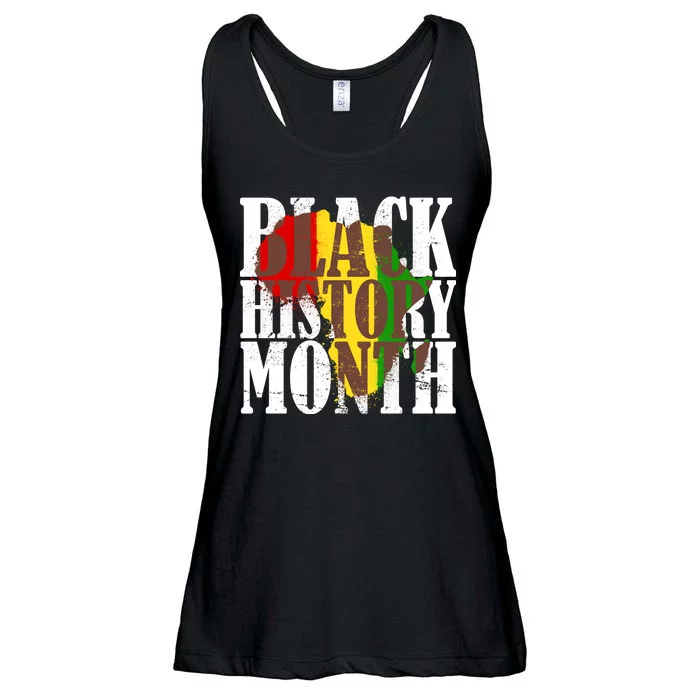 Black History Month Africa Paint Splat Ladies Essential Flowy Tank