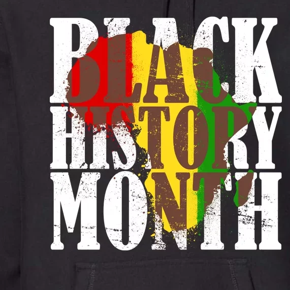 Black History Month Africa Paint Splat Premium Hoodie