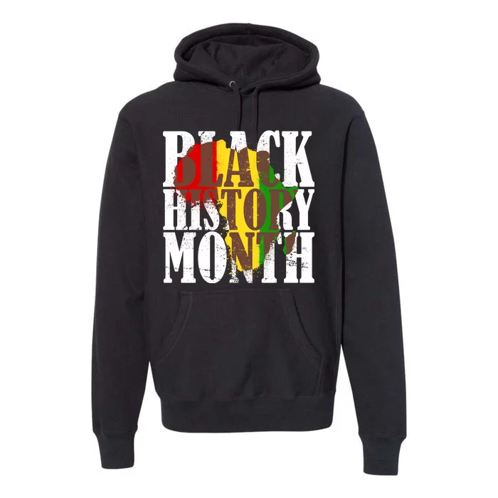 Black History Month Africa Paint Splat Premium Hoodie