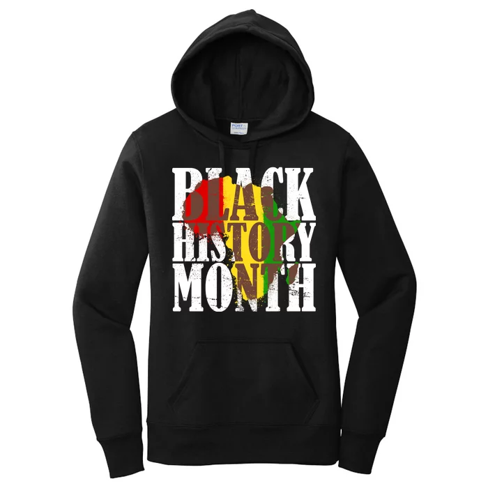 Black History Month Africa Paint Splat Women's Pullover Hoodie