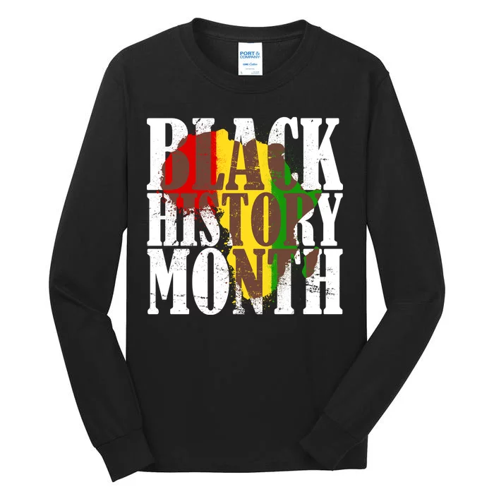 Black History Month Africa Paint Splat Tall Long Sleeve T-Shirt