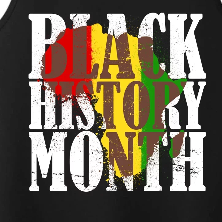 Black History Month Africa Paint Splat Performance Tank