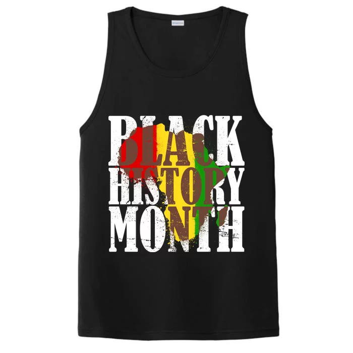 Black History Month Africa Paint Splat Performance Tank