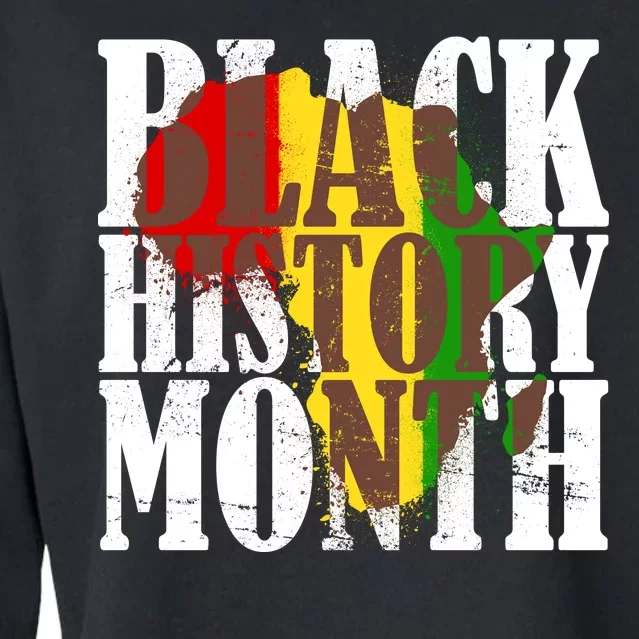 Black History Month Africa Paint Splat Cropped Pullover Crew