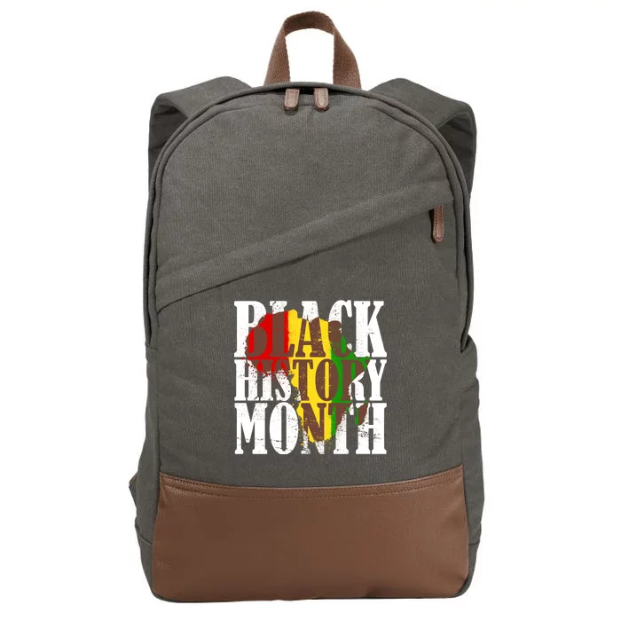 Black History Month Africa Paint Splat Cotton Canvas Backpack