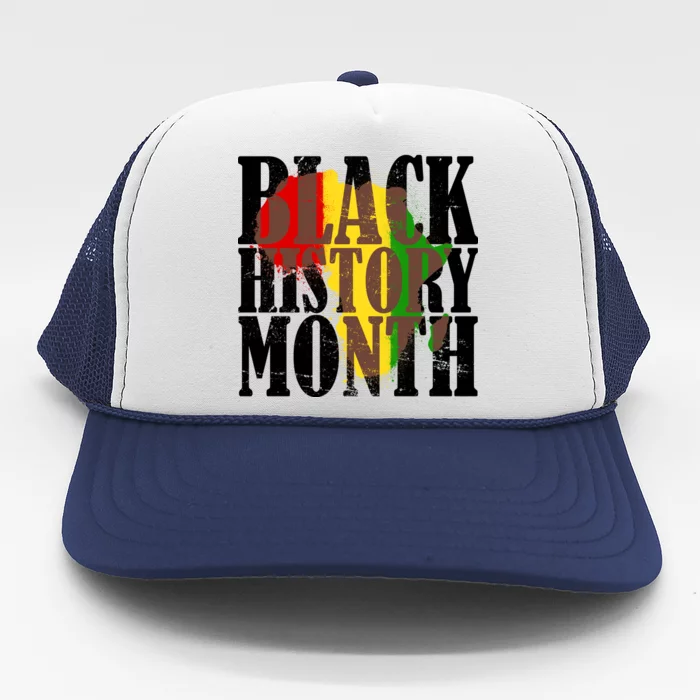 Black History Month Africa Paint Splat Trucker Hat