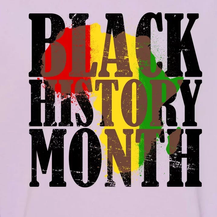 Black History Month Africa Paint Splat Garment-Dyed Sweatshirt