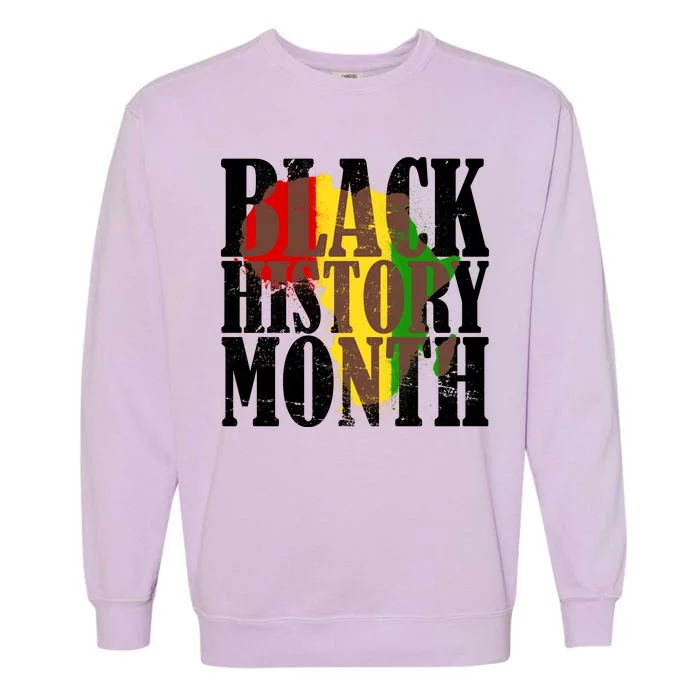 Black History Month Africa Paint Splat Garment-Dyed Sweatshirt