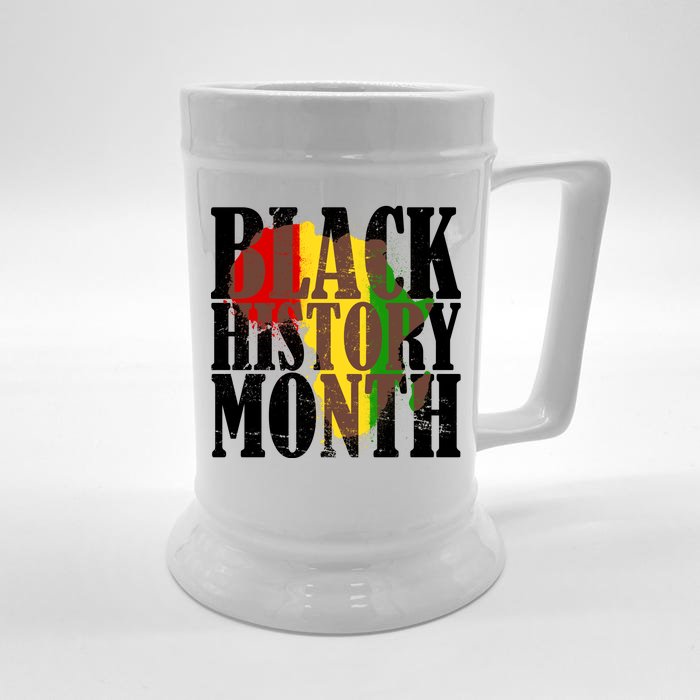 Black History Month Africa Paint Splat Front & Back Beer Stein