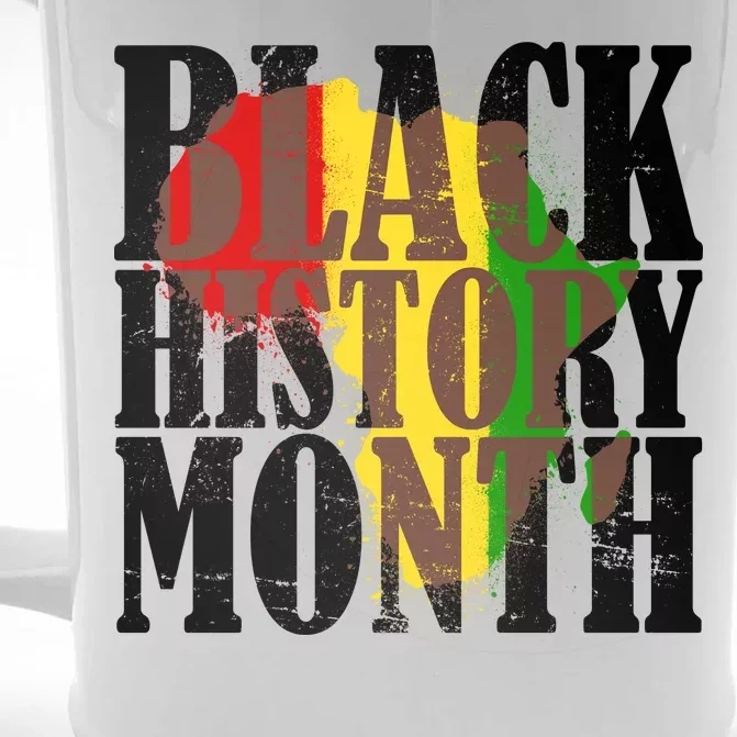 Black History Month Africa Paint Splat Front & Back Beer Stein