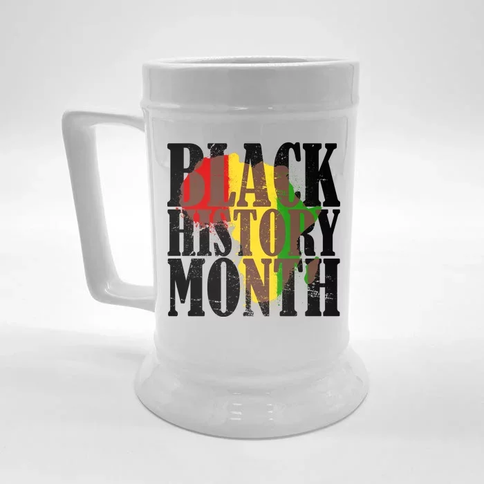 Black History Month Africa Paint Splat Front & Back Beer Stein