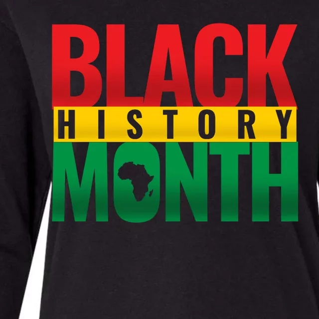 Black History Month African design Womens Cotton Relaxed Long Sleeve T-Shirt