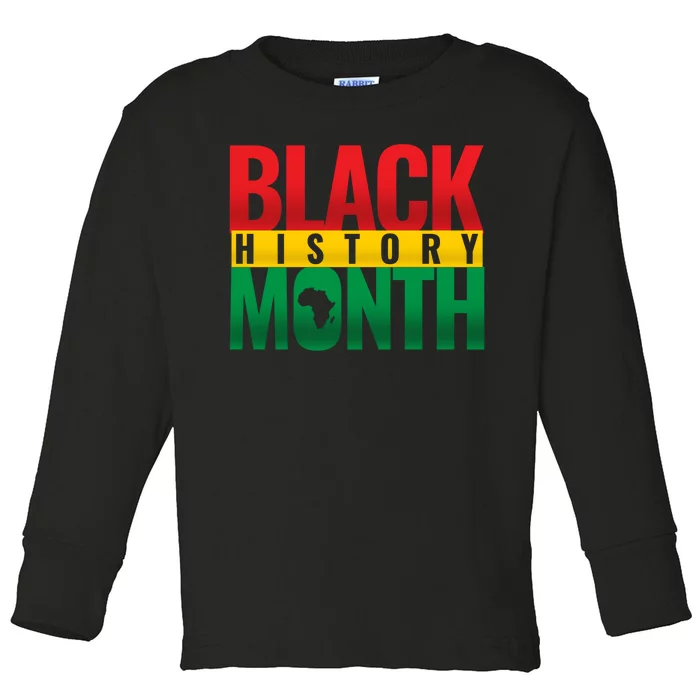 Black History Month African design Toddler Long Sleeve Shirt